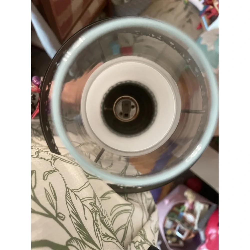 Vintage Oil‎ Lamp Converted To Electrical Flower Floral Hurricane Brass